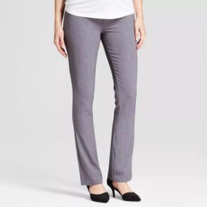 Grey Crossover Panel Bootcut Maternity Trousers